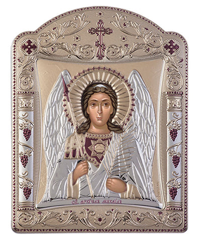 Archangel Michael, Eastern Orthodox Icon, Gold 16.7x22.4cm 