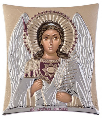 Archangel Michael, Greek Eastern Orthodox Icon, Gold 16x 20cm 