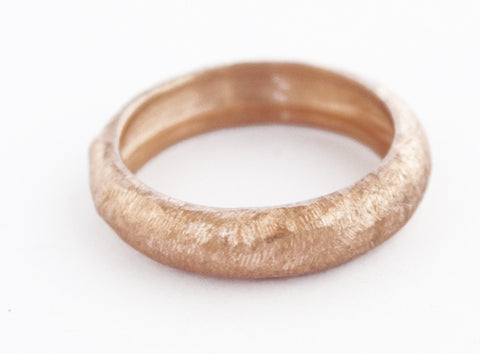rose gold stacking ring, sterling silver stacking ring, textured pink stack ring - Handmade with Love - Eleni Pantagis