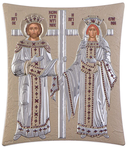 Saint Constantine and Helen, Orthodox icons for sale, Gold 11.8 x 14.6cm 