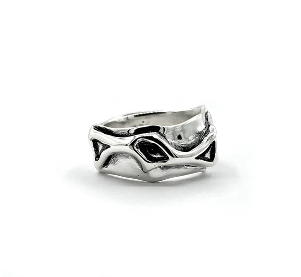 Men's silver ring, tribal ring, sterling silver abstract ring 