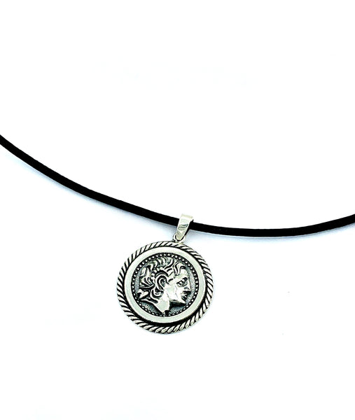 Alexander the great pendant, Alexander coin pendent, Alexander the great jewelry 