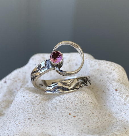 silver ring, handmade silver ring, circle ring 