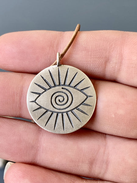 silver evil eye necklace 