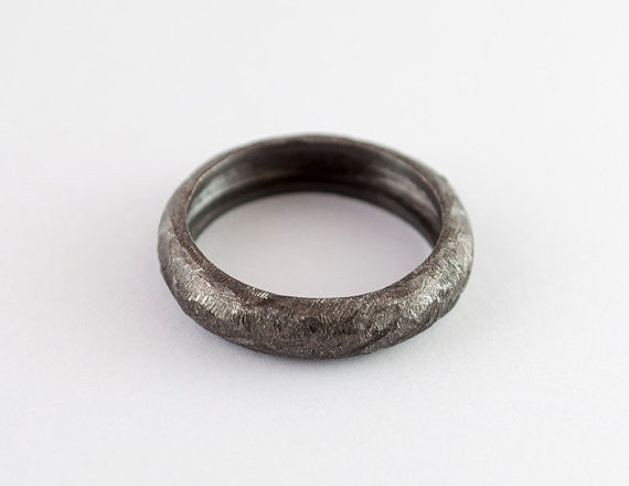 Black stacking ring, sterling silver stacking ring, textured black stack ring - Handmade with Love - Eleni Pantagis
