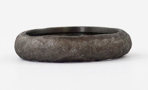 Black stacking ring, sterling silver stacking ring, textured black stack ring - Handmade with Love - Eleni Pantagis