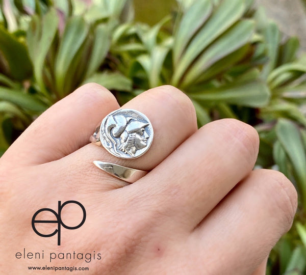 Athina ring, goddess athena ring, athina silver ring 