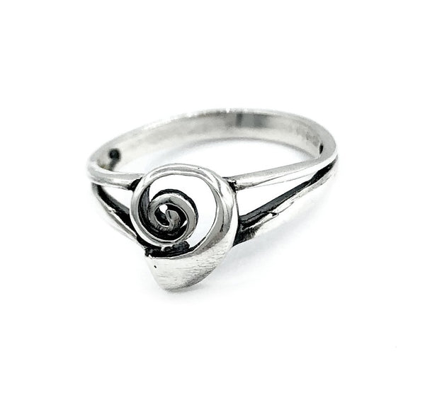 Swirl ring sterling silver ring, Greek ring 