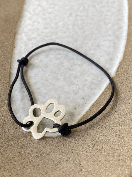 Silver Paw bracelet silver bracelet, unisex Doggy paw bracelet