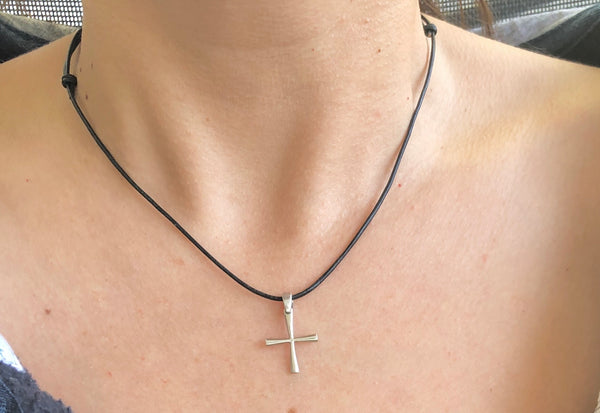 Small silver cross, woman’s silver cross 