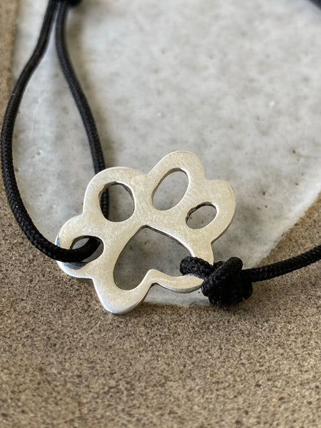 Silver Paw bracelet silver bracelet, unisex Doggy paw bracelet