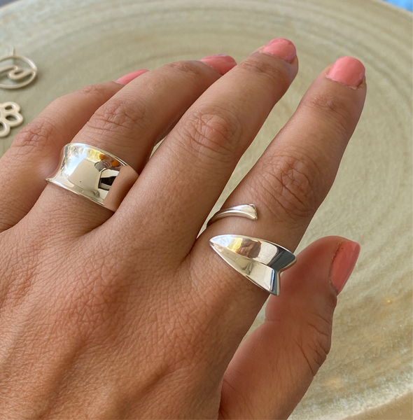 Olive leaf ring, silver ring adjustable Greek ring 