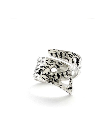 Spiral ring, modernist ring, silver adjustable ring, modern ring 