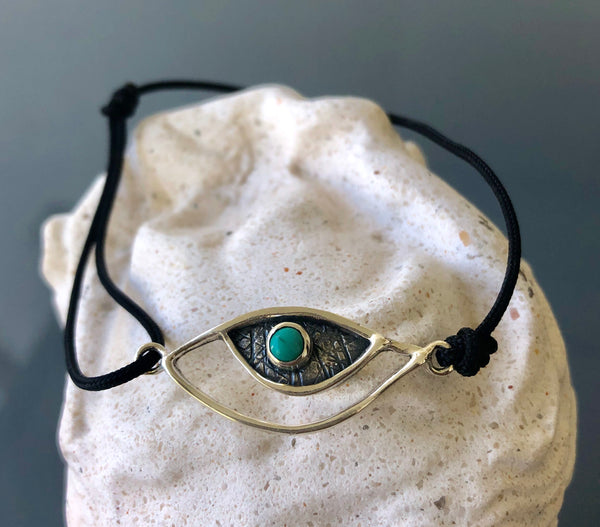 Evil eye bracelet evil eye jewelry with turquoise stone, evil eye bracelet 
