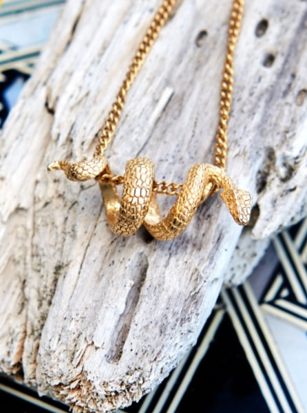 snake pendant gold