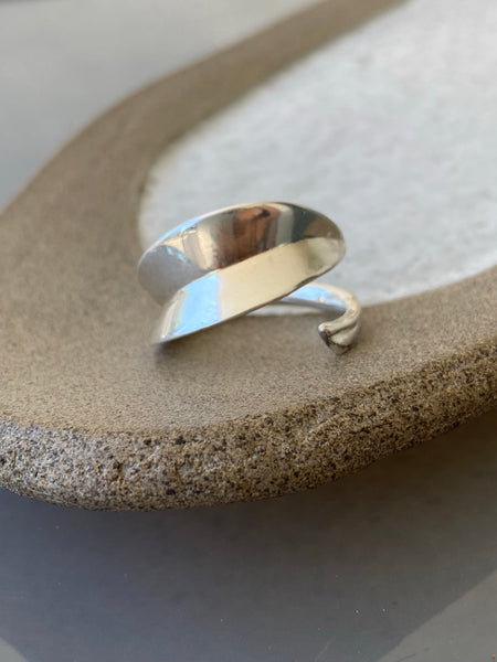 Olive leaf ring, silver ring adjustable Greek ring 