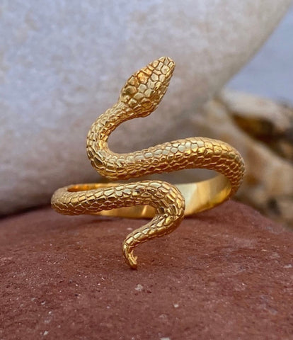 gold snake ring