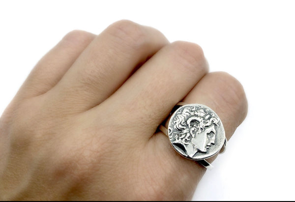 Alexander the great coin ring 