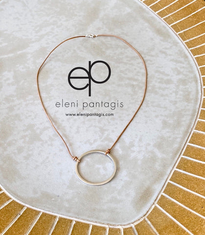 Circle necklace silver 