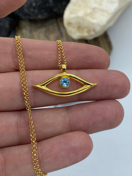 evil eye necklace gold