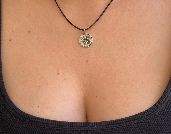 Macedonian Star Vergina silver necklace, Greek necklace 