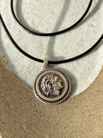 alexander the great silver necklace