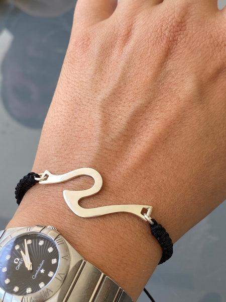 Men’s bracelet silver wave bracelet 