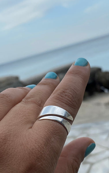 Silver ring, adjustable handmade silver ring 