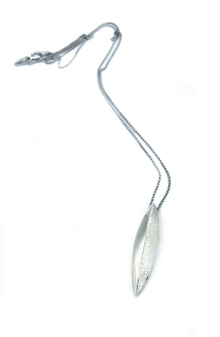 leaf necklace, Sterling silver leaf pendant 