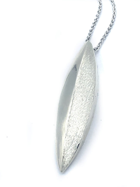 leaf necklace, Sterling silver leaf pendant 