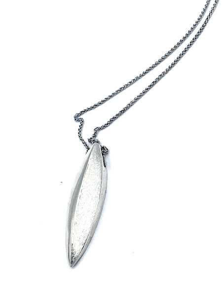 leaf necklace, Sterling silver leaf pendant 