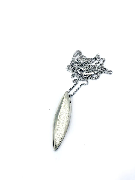 leaf necklace, Sterling silver leaf pendant 