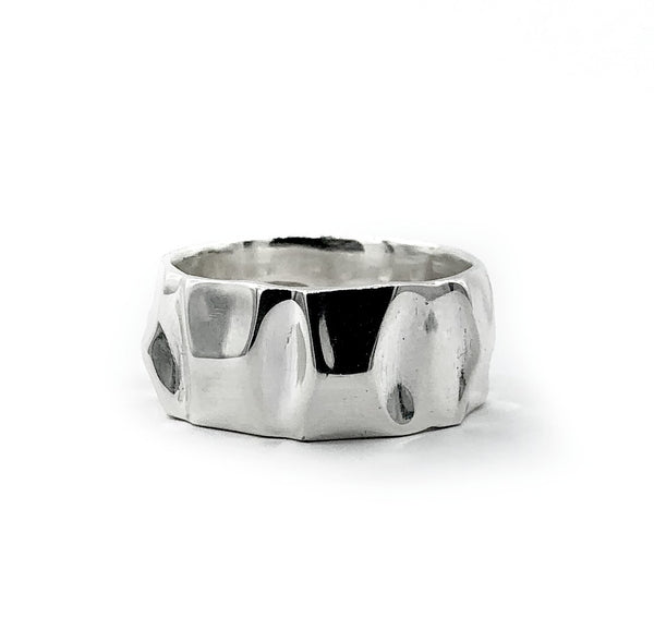 Men's silver ring, mountain ring 