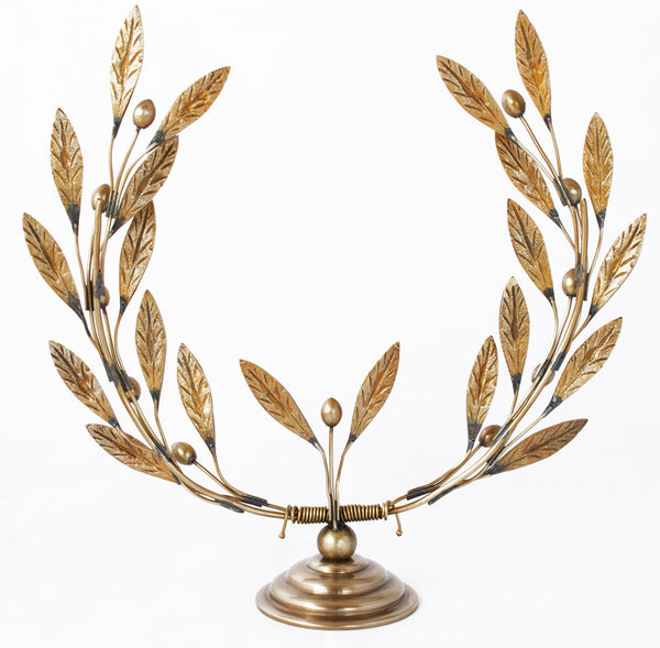 Bronze olive tree branch wreath sculpture - Handmade with Love - Eleni Pantagis