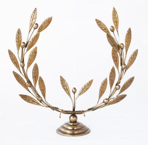 Bronze olive tree branch wreath sculpture - Handmade with Love - Eleni Pantagis