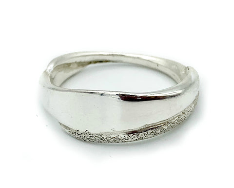 Greek Ring - Sterling silver ring textured silver ring handmade in Greece 