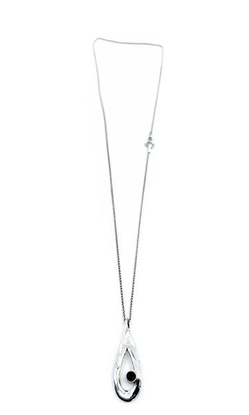 red garnet pendant drop pendant, silver pendant silver chain 