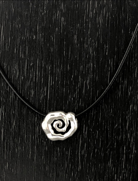 Spiral Silver pendant, spiral necklace, Sterling silver spiral pendant 