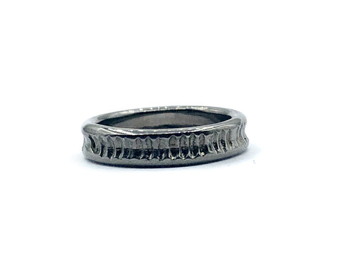 black rhodium stacking ring, sterling silver stacking ring, black ring 