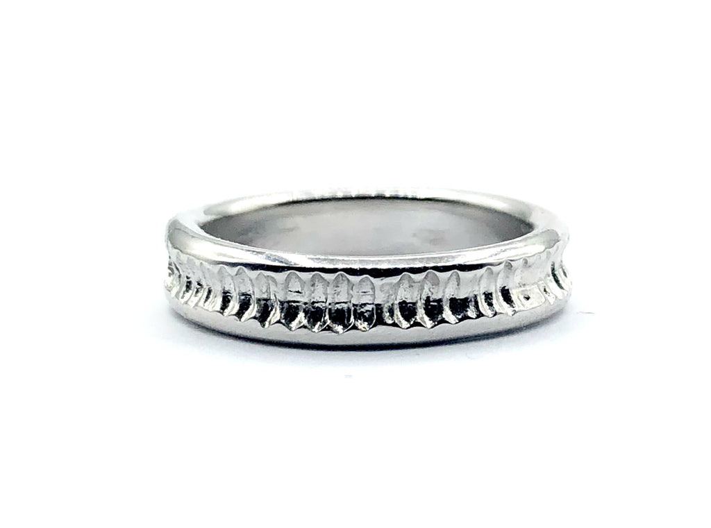 silver stacking ring, rhodium plated stacking ring, silver band 