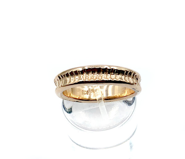 rose gold stacking ring, sterling silver stacking ring, pink ring 