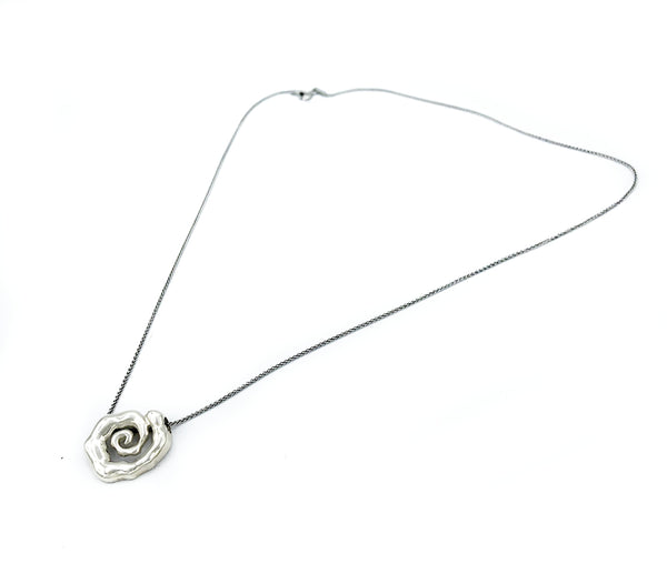 Spiral Silver pendant, spiral necklace, Sterling silver spiral pendant 