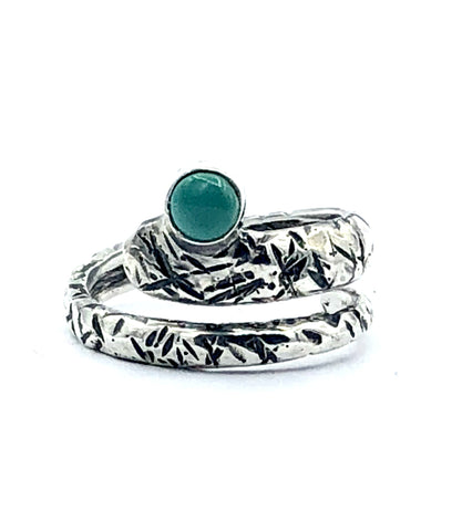 turquoise ring, snake ring, blue green stone ring 